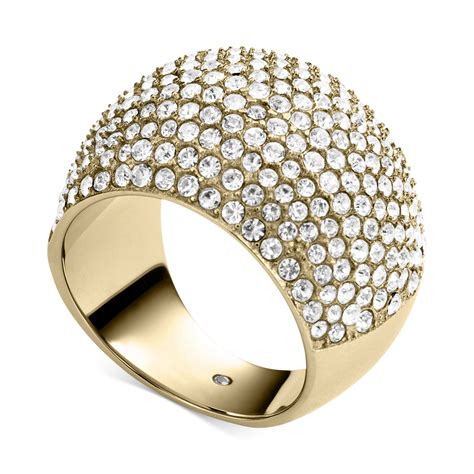 michael kors gold dome ring|Michael Kors Pave Dome Ring .